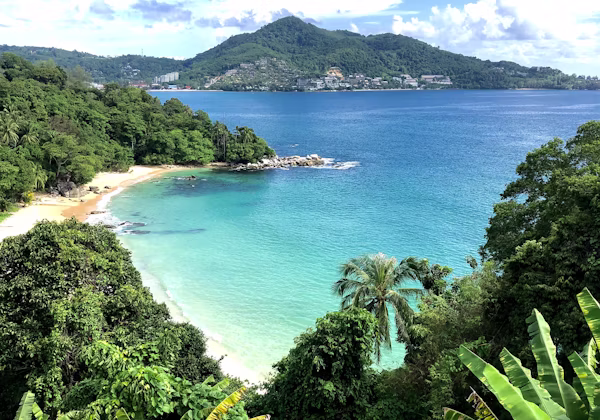 A tropical residential street in Phuket