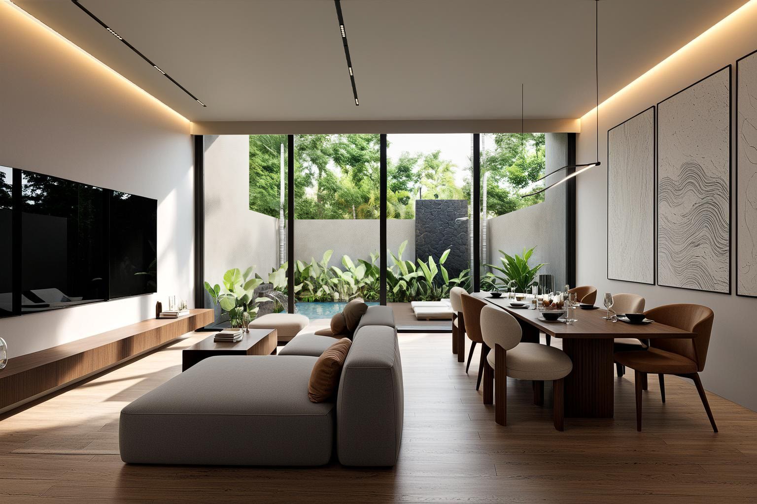 Kitchen and dining rendering for Aileen Rawai