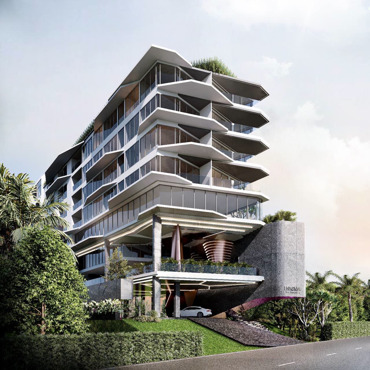Exterior rendering of Enigma Residence