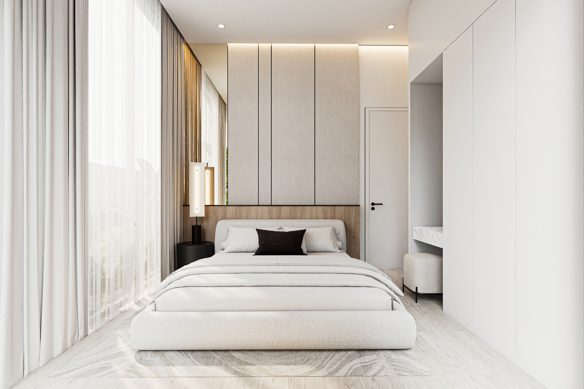 Bedroom rendering for Enigma Villas Naiharn