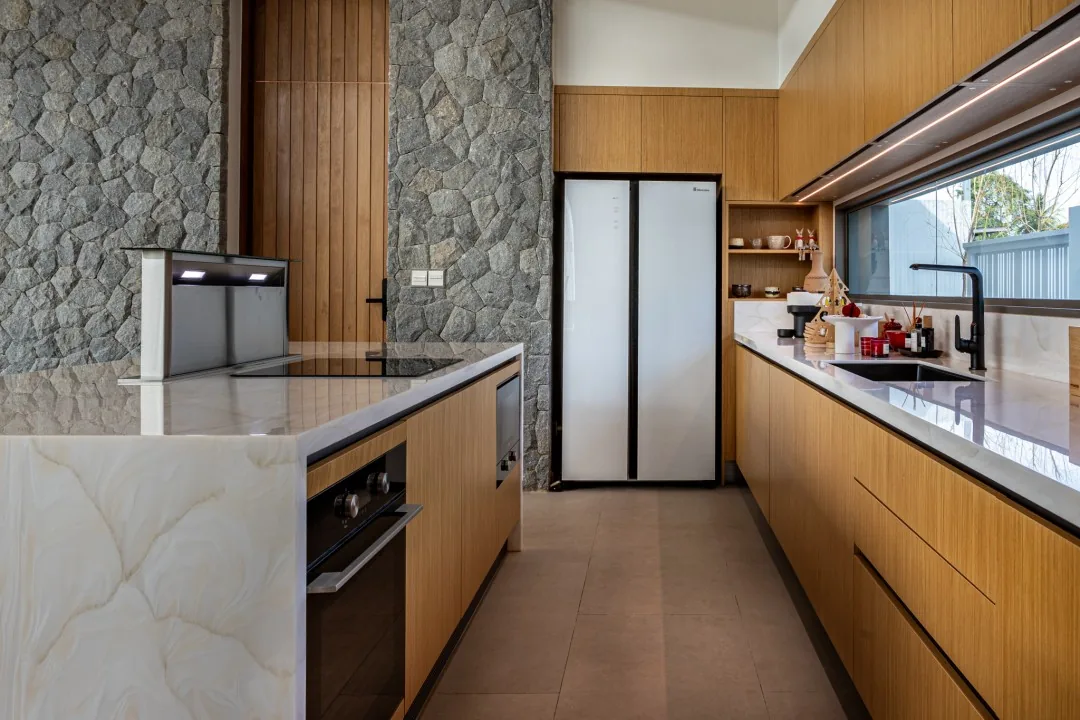 Built-in kitchen in the B1 show villa